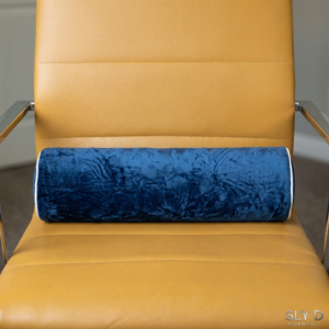 Sly D Essentials Premium Memory Foam Lumbar Support Pillow – Navy Blue
